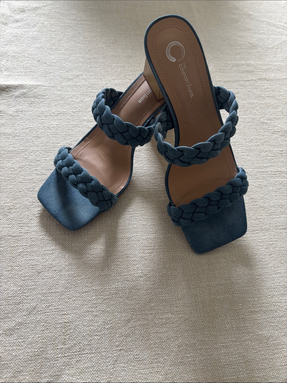 Double Braided Denim Sandals